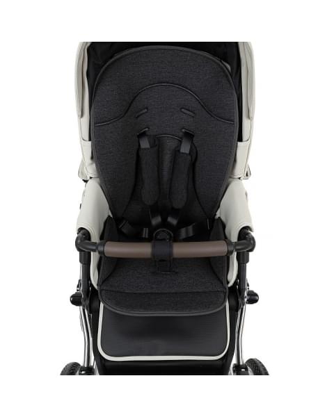 Детская коляска Roan Bass Next Classic 2.0 d14 3 в 1 с автокреслом Tutis Elo Lux EduSky Black BSNC/94/2 Marzipan/Black/руч.Cappuccino