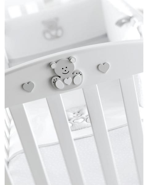 Детская кровать Erbesi Charly белый/серый