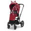 Коляска прогулочная Cybex Priam III Jeremy Scott Petticoat шасси Chrome Black, Jeremy Scott Petticoat (Красный с узором)
