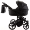 Детская коляска для двойни Adamex Leo Duo Deluxe 3 в 1 DUO-SA2 (ЧЕРНАЯ КОЖА)