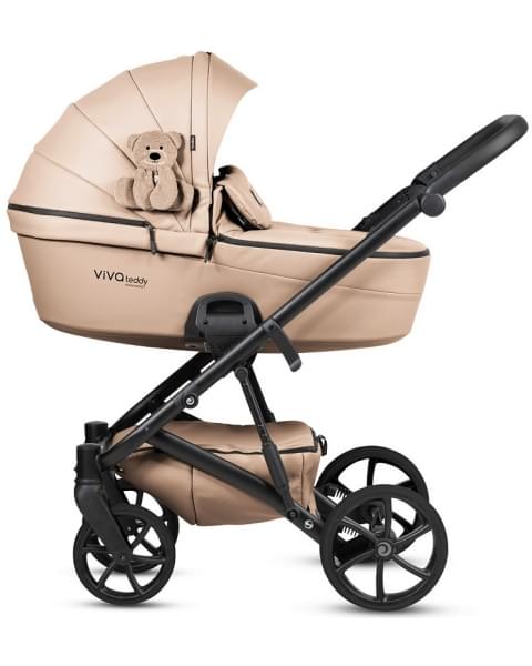 Детская коляска Tutis Viva 6 Plus Teddy 3 в 1 с автокреслом Elo Lux EduSky Black 1612111 Creamy