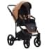 Детская коляска Bebetto Magnum Light SE Pro 2 в 1 04 рыжая кожа черная рама