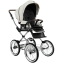 Детская коляска Roan Bass Next Classic 2.0 d14 3 в 1 с автокреслом Tutis Elo Lux EduSky Black BSNC/94/2 Marzipan/Black/руч.Cappuccino