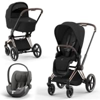Cybex Priam IV 3 в 1 Sepia Black (Черный), Rose Gold + Cloud T i-Size