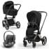Cybex Priam IV Deep Black (Черный), Rose Gold + Cloud T i-Size