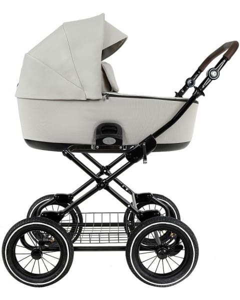 Детская коляска Roan Bass Next Classic 2.0 d12 3 в 1 с автокреслом Tutis Elo Lux EduSky Black BNC/84/2 Marzipan/Black/руч.Cappuccino