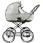 Детская коляска Roan Bass Next Classic 2.0 d14 3 в 1 с автокреслом Tutis Elo Lux EduSky Black BSNC/94/2 Marzipan/Black/руч.Cappuccino