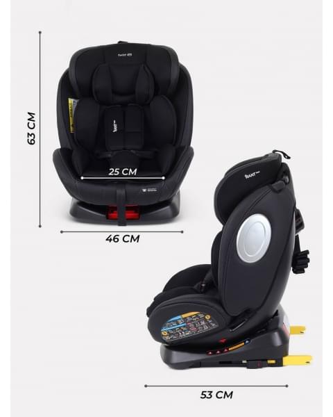 Автокресло Rant Basic Twist Pro Isofix 0/1/2/3 (0-36 кг) Black