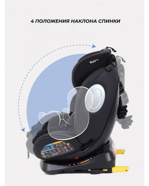 Автокресло Rant Basic Twist Pro Isofix 0/1/2/3 (0-36 кг) Black