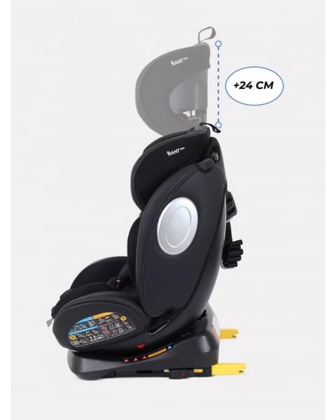 Автокресло Rant Basic Twist Pro Isofix 0/1/2/3 (0-36 кг) Black