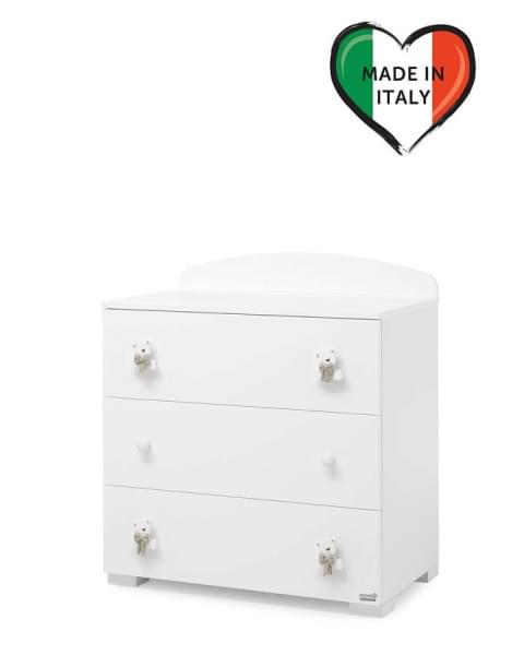 Тумба-комод с пеленальным столом Erbesi Tato белый/песочный