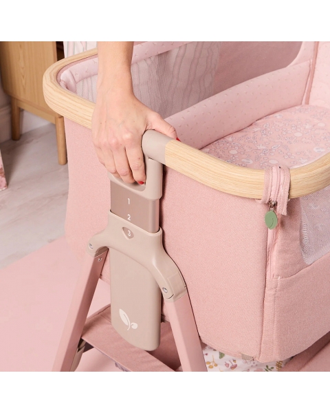 Колыбель приставная Tutti Bambini CoZee Air 2 с колесами Drifted Oak/Blush