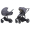 Детская коляска 2 в 1 IningBaby KR 340 grey