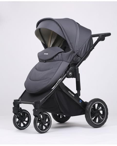 Детская коляска 2 в 1 IningBaby KR 340 grey