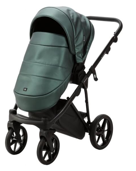 Детская коляска Adamex Belissa Deluxe 2 в 1 B-SM15 (Т.ЗЕЛЕНАЯ ПЕРЛ. КОЖА)