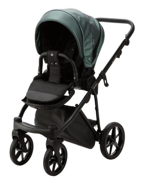 Детская коляска Adamex Belissa Deluxe 2 в 1 B-SM15 (Т.ЗЕЛЕНАЯ ПЕРЛ. КОЖА)