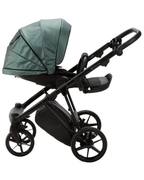 Детская коляска Adamex Belissa Deluxe 2 в 1 B-SM15 (Т.ЗЕЛЕНАЯ ПЕРЛ. КОЖА)