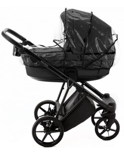 Детская коляска Adamex Belissa Deluxe 3 в 1 B-SA02 (ЧЁРН.КОЖА)