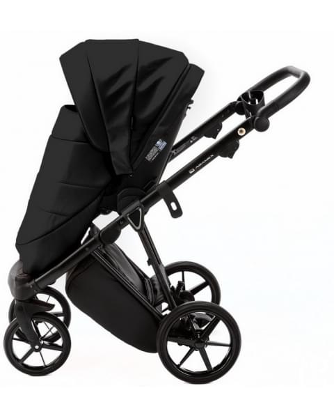 Детская коляска Adamex Belissa Deluxe 3 в 1 B-SA02 (ЧЁРН.КОЖА)
