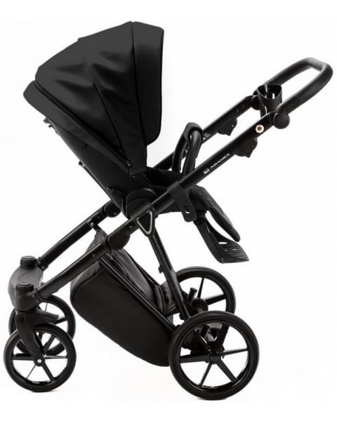 Детская коляска Adamex Belissa Deluxe 3 в 1 B-SA02 (ЧЁРН.КОЖА)