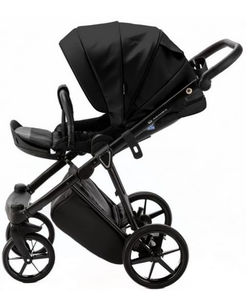 Детская коляска Adamex Belissa Deluxe 3 в 1 B-SA02 (ЧЁРН.КОЖА)
