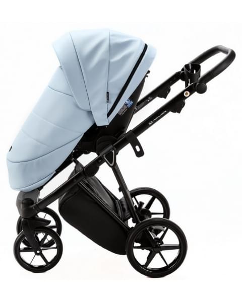 Детская коляска Adamex Belissa Deluxe 3 в 1 B-SA17 (ГОЛУБАЯ КОЖА)