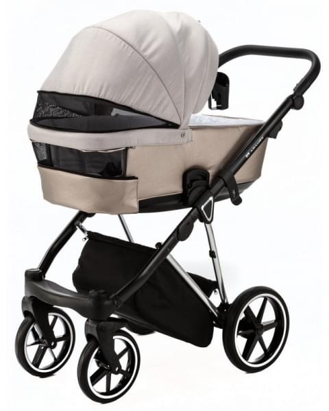 Детская коляска Adamex Belissa Special Edition 3 в 1 B-PS584 (СВ.БЕЖ С БЛЁСТ ХРОМ.РАМ)
