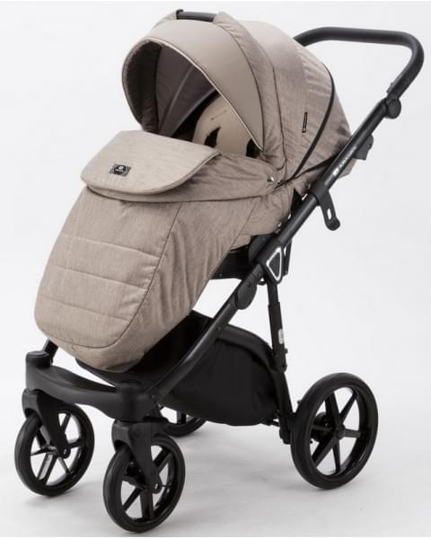 Детская коляска Adamex Bibione 3 в 1 BI-TSB07 (БЕЖ+БЕЖ.КОЖА)