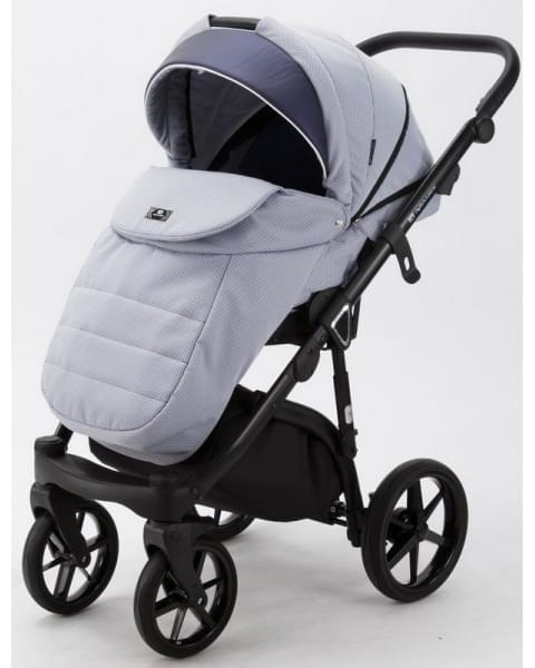 Детская коляска Adamex Bibione 3 в 1 BI-TSB10 (ГОЛУБ.ЖАКАРД+Т.СИН.ПЕРЛ.КОЖА)