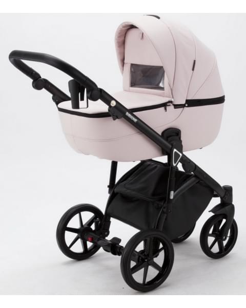 Детская коляска Adamex Bibione Deluxe 3 в 1 BI-SD04 (СВ.РОЗОВ+СВ.РОЗОВ.ПЕРЕФ.КОЖА)