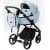 Детская коляска Adamex Blanc 3 в 1 BL-PS24 TIP (ГОЛУБОЙ+ГОЛУБАЯ КОЖА)