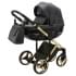 Детская коляска Adamex Chantal Special Edition Deluxe 2 в 1 C113 (ЧЕРН.ПЕРЛ.КОЖА+ЗОЛОТО РАМА)
