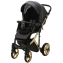 Детская коляска Adamex Chantal Special Edition Deluxe 2 в 1 C113 (ЧЕРН.ПЕРЛ.КОЖА+ЗОЛОТО РАМА)