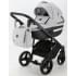 Детская коляска Adamex Cortina 3 в 1 CT-208 (СВ.СЕР.БЕРЕЗКА+ЧЕРН.КОЖА+СЕРЕБР.ОТДЕЛКА)