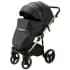Детская коляска Adamex Cortina Deluxe 3 в 1 CT333 (ЧЕРН.КОЖА+ЗОЛОТ.ОТДЕЛКА+ЗОЛОТО РАМА)