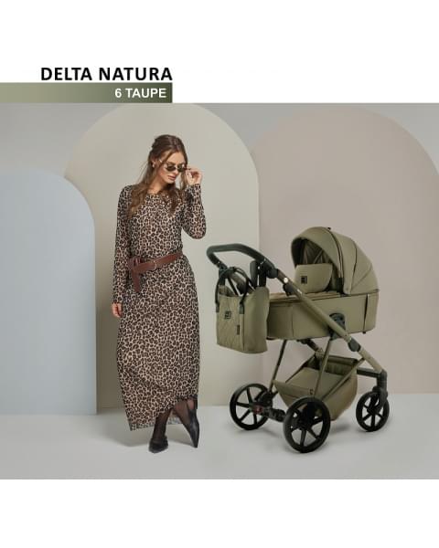 Детская коляска Adamex Delta Natura 2 в 1 DN-6-TAUPE (СЕРО-БЕЖЕВЫЙ)