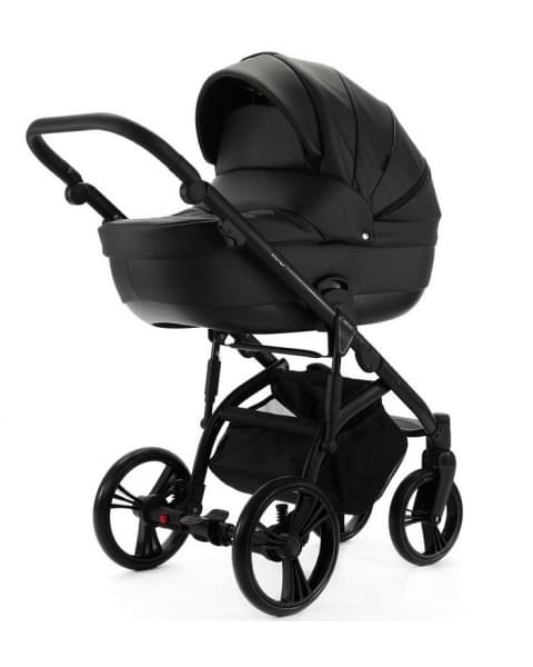 Детская коляска Adamex Lanti Deluxe 2 в 1 LN-SA2 (ЧЕРНАЯ КОЖА)