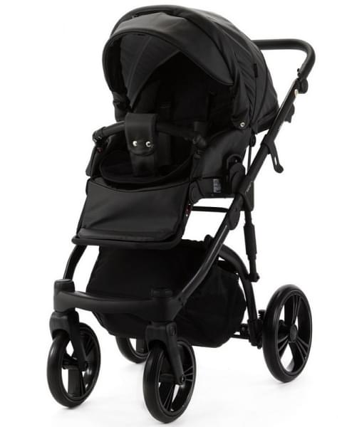 Детская коляска Adamex Lanti Deluxe 2 в 1 LN-SA2 (ЧЕРНАЯ КОЖА)