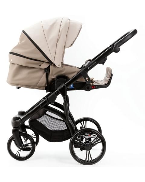Детская коляска Adamex Lanti Deluxe 2 в 1 LN-SD44 (СВ.БЕЖ.КОЖА + Т.БЕЖ.КОЖА)