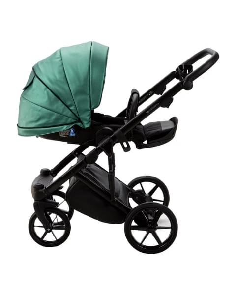 Детская коляска Adamex Lumi Air Deluxe 2 в 1 L-SM01 (ИЗУМРУД. ПЕРЛ 100% КОЖА)