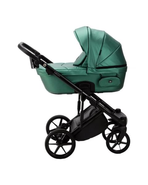 Детская коляска Adamex Lumi Air Deluxe 2 в 1 L-SM01 (ИЗУМРУД. ПЕРЛ 100% КОЖА)