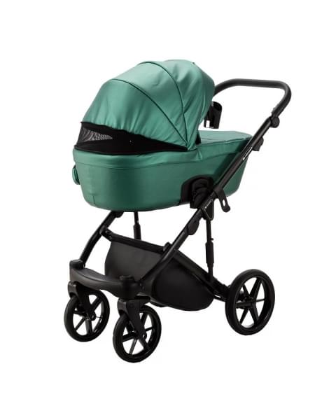 Детская коляска Adamex Lumi Air Deluxe 2 в 1 L-SM01 (ИЗУМРУД. ПЕРЛ 100% КОЖА)