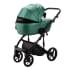 Детская коляска Adamex Lumi Air Deluxe 2 в 1 L-SM01 (ИЗУМРУД. ПЕРЛ 100% КОЖА)