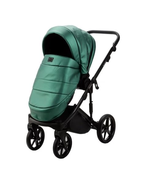 Детская коляска Adamex Lumi Air Deluxe 2 в 1 L-SM01 (ИЗУМРУД. ПЕРЛ 100% КОЖА)