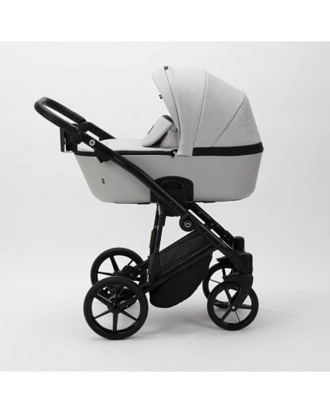 Детская коляска Adamex Mobi 2 в 1 M-PS46 (СВЕТЛО-СЕРЫЙ+СВЕТЛО-СЕРАЯ КОЖА)