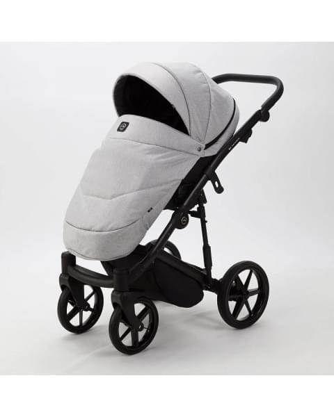Детская коляска Adamex Mobi 2 в 1 M-PS46 (СВЕТЛО-СЕРЫЙ+СВЕТЛО-СЕРАЯ КОЖА)
