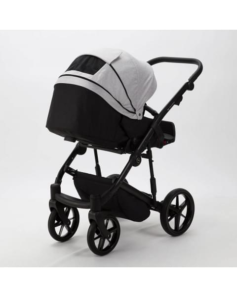 Детская коляска Adamex Mobi 2 в 1 M-PS46 (СВЕТЛО-СЕРЫЙ+СВЕТЛО-СЕРАЯ КОЖА)