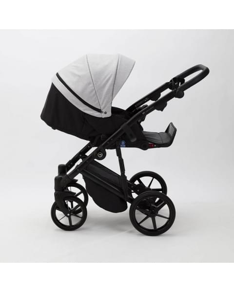 Детская коляска Adamex Mobi 2 в 1 M-PS46 (СВЕТЛО-СЕРЫЙ+СВЕТЛО-СЕРАЯ КОЖА)