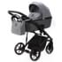 Детская коляска Adamex Mobi 3 в 1 M-PS113 (СЕРЫЙ+СЕРАЯ КОЖА)