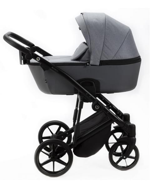 Детская коляска Adamex Mobi 3 в 1 M-PS113 (СЕРЫЙ+СЕРАЯ КОЖА)